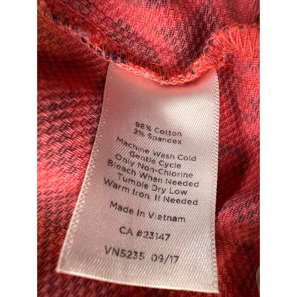 Talbots Shift Dress Women 8 Pink Navy Blue Damask Medallion Sleeveless Notched - Picture 11 of 12